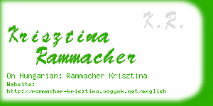 krisztina rammacher business card